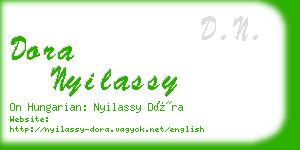 dora nyilassy business card